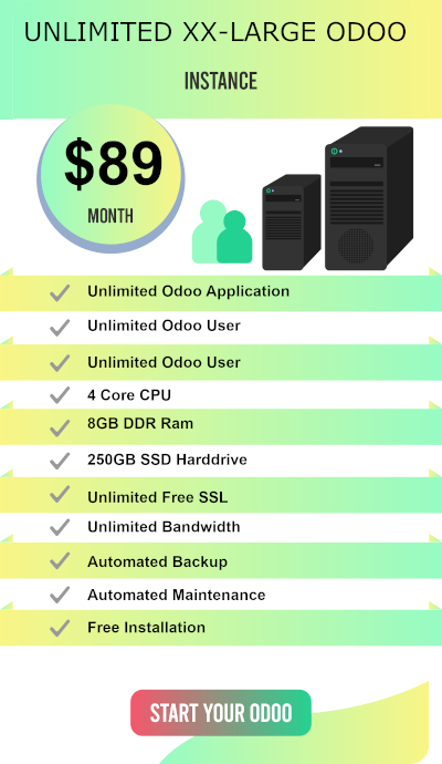 Odoo Cloud Hosting Unlimited XX-Large Server Instance VPS